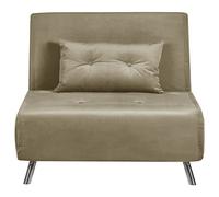 Beliani Single Sofa Bed Farris Velvet Olive Green