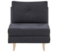Beliani Single Sofa Bed Jerslev Fabric Black