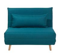 Beliani Fabric Single Sofa Bed Blue Setten, Blue