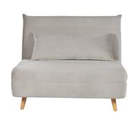 Single Sofa Bed SETTEN Velvet Light Grey