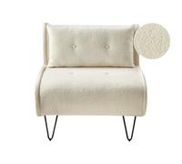 Beliani Single Sofa Bed Vestfold Boucle Off-White