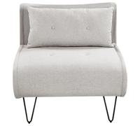 Single Sofa Bed VESTFOLD Fabric Light Grey