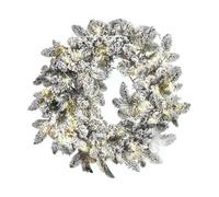 Beliani Snowy Christmas Wreath Led Sundo 70 Cm White