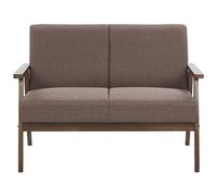 Beliani 2 Seater Fabric Sofa Brown Asnes, Brown
