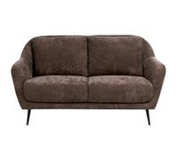Beliani Sofa 2 Seater Eiby Chenille Dark Brown