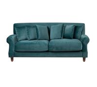 Beliani Living Room 2 Seater Sofa Couch Vintage Velvet Teal Eike