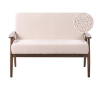 Beliani Sofa 2 Seater Esrum Boucle Dark Brown/ Beige