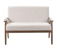 Sofa 2 Seater ESRUM Fabric Dark Brown/ Beige