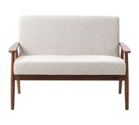 Sofa 2 Seater ESRUM Fabric Dark Brown/ Grey