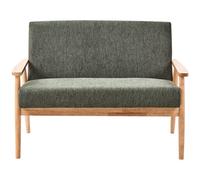 Sofa 2 Seater ESRUM Fabric Light Brown/ Green