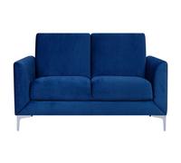 Beliani Sofa 2 Seater Fenes Velvet Navy Blue