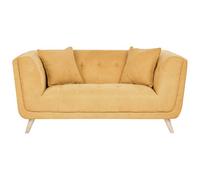 Beliani Sofa 2 Seater Habo Fabric Mustard
