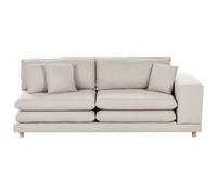 Beliani Sofa 2 Seater Heden Fabric Beige With Cushion