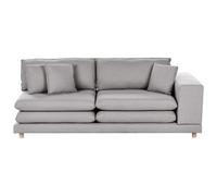 Beliani Sofa 2 Seater Heden Fabric Grey With Cushion