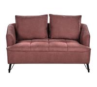 Sofa 2 Seater HOBRO Fabric Burgundy