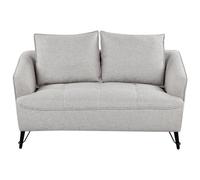 Sofa 2 Seater HOBRO Fabric Light Grey