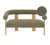 Sofa 2 Seater ILBRO Boucle Green/ Light Brown