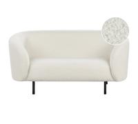 Beliani Sofa 2 Seater Loen Boucle White