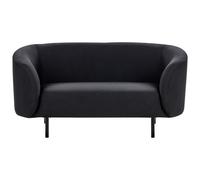 Beliani Sofa 2 Seater Loen Fabric Black