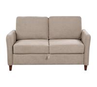 Sofa 2 Seater MARE Fabric Taupe with Storage