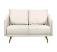 Beliani Sofa 2 Seater Maura Fabric Light Beige