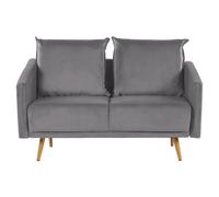 Sofa 2 Seater MAURA Velvet Grey