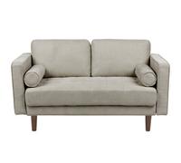 Beliani 2 Seater Fabric Sofa Taupe Nurmo, Brown
