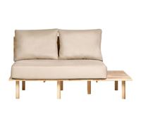 2 Seater Fabric Sofa with Table Beige SALO