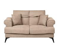 Sofa 2 Seater SKIVE Fabric Light Brown