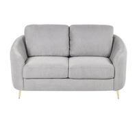Beliani Sofa 2 Seater Trosa Fabric Light Grey