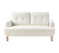 Beliani Sofa 2 Seater Tuve Fabric Off-White