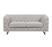 Beliani 2 Seater Fabric Sofa Beige Vissland