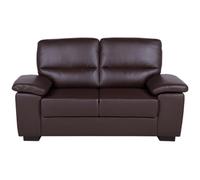 Beliani Sofa 2 Seater Vogar Faux Leather Dark Brown