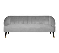 Beliani Sofa 3 Seater Alsvag Velvet Light Grey