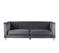 Sofa 3 Seater ARVIKA Velvet Dark Grey