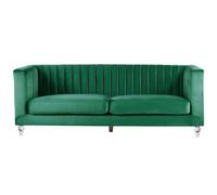 Beliani Sofa 3 Seater Arvika Velvet Green