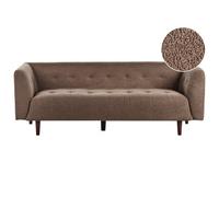 Beliani 3 Seater Boucle Sofa Brown Byske, Brown