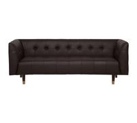 3 Seater Leather Sofa Brown BYSKE
