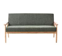 Sofa 3 Seater ESRUM Fabric Light Brown/ Green