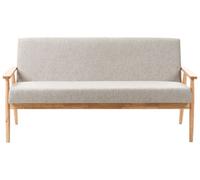 Sofa 3 Seater ESRUM Fabric Light Brown/ Grey