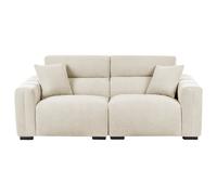 3 Seater Fabric Sofa Light Beige FAUSKAN
