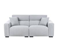 Beliani Sofa 3 Seater Fauskan Fabric Light Blue