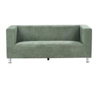 Beliani 3 Seater Fabric Sofa Green Floro, Green