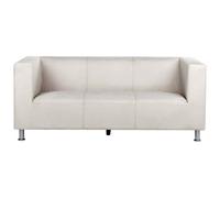 Beliani Sofa 3 Seater Floro Chenille Off-White