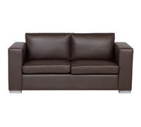 Beliani Sofa 3 Seater Helsinki Leather Dark Brown