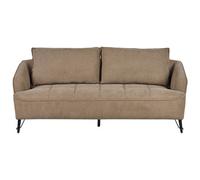 Sofa 3 Seater HOBRO Fabric Light Brown