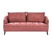Beliani Sofa 3 Seater Hobro Fabric Burgundy