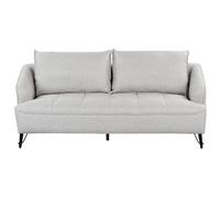 Sofa 3 Seater HOBRO Fabric Light Grey