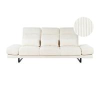 Beliani Sofa 3 Seater Ikast Corduroy Light Beige