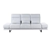 Beliani Sofa 3 Seater Ikast Fabric Light Grey